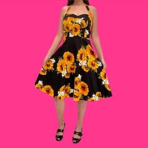 Sunflower 50s/60s halter dress